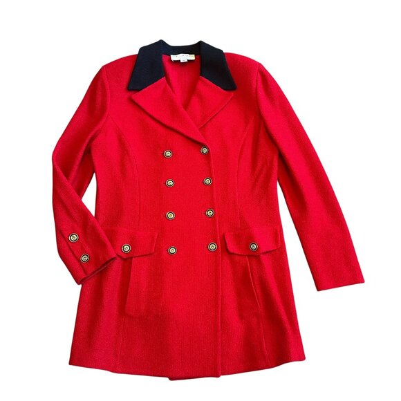 St. John Collection by Marie Gray Long-Length Blazer Jacket Double Breasted 10 - Picture 1 of 13